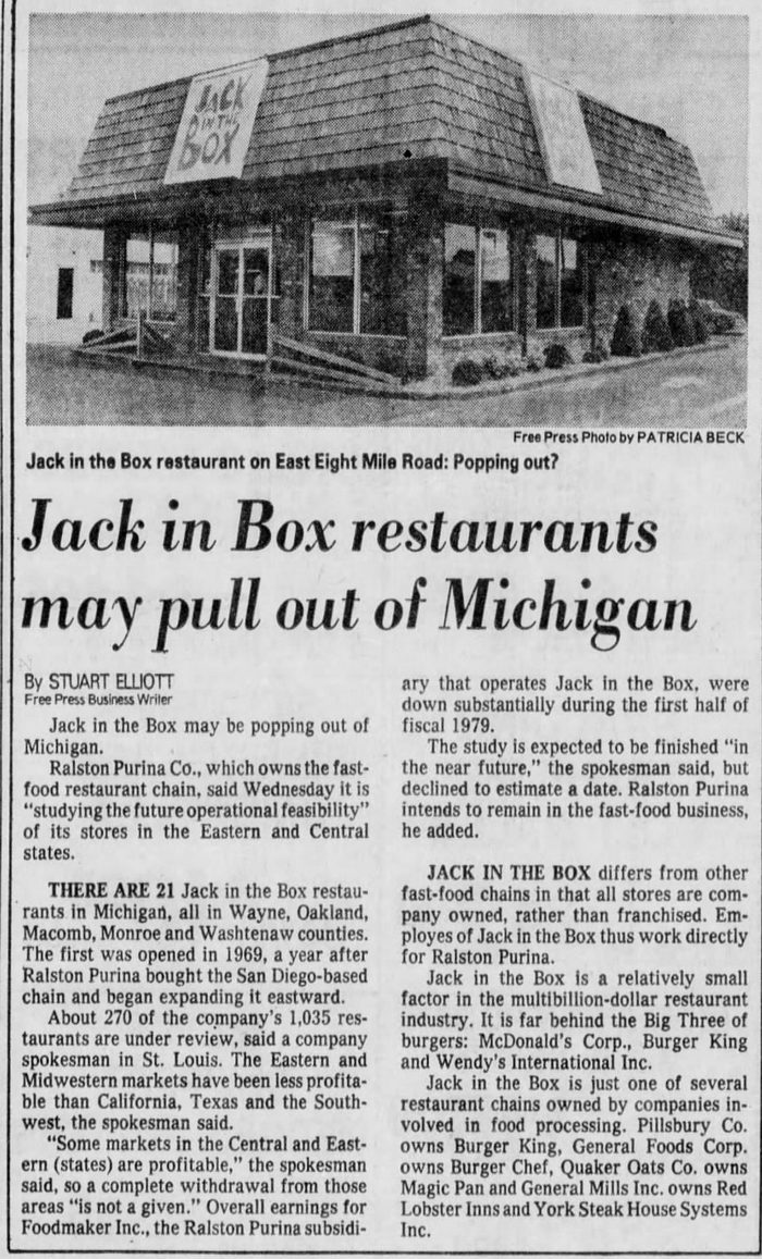 Jack-In-The-Box (Jack In The Box) - June 1979 Pull-Out Of Michigan (newer photo)